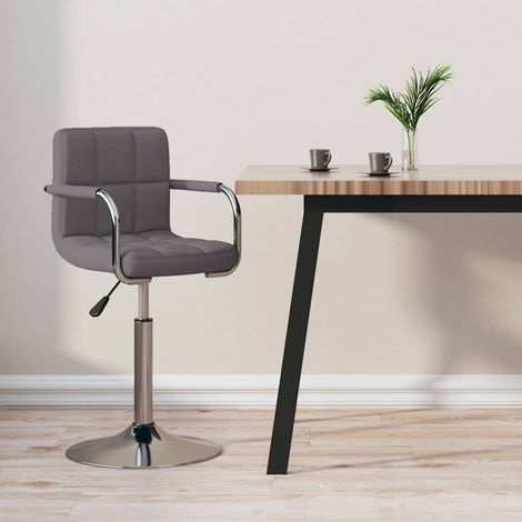 vidaXL Tabouret de bar Taupe Tissu (1/5)