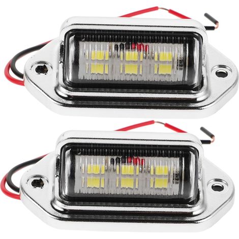 2 pièces Feu Arrière LED pour Plaque Immatriculation Large Éclairage Stable pour Suv Camion Remorque