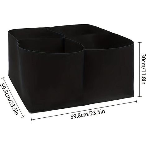 Set mit 2 Hochbeeten inklusive Rankgitter – 59,8 x 59,8 x 30 cm große Hochbeete für Blumen und Gemüse. Pflanzgefäße mit atmungsaktiven Stofftöpfen. (1/5)