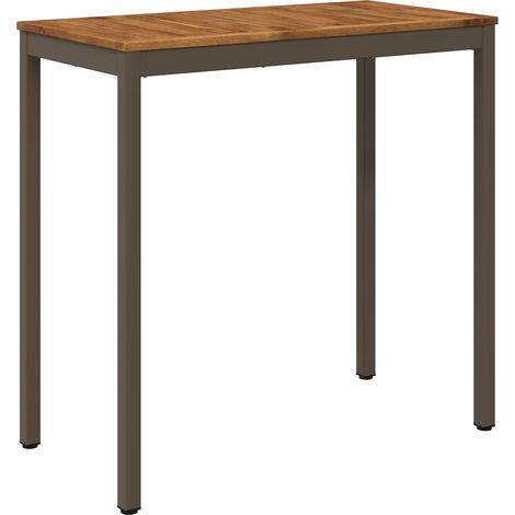 Mesa de Bar para Jardín Natural y Café 108,5 x 55 x 105 cm vidaXL