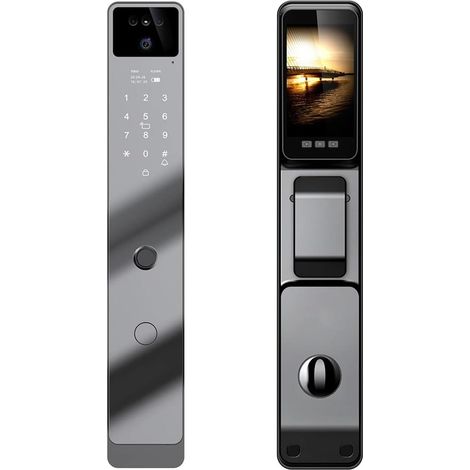 Serrure Intelligente avec Application, antivol, à Empreintes digitales, avec caméra, Mot de Passe, Grande Serrure de Porte(Y17 24260 S-R) (1/5)