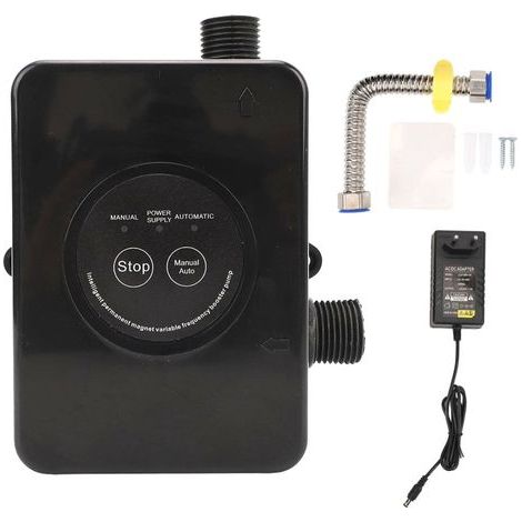 Pompe de surpression d'eau automatique 100 W Contrôleur automatique DC 24 V 32 l/min pour robinet douche maison cuisine murale (1/5)