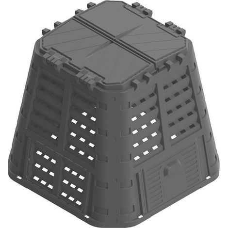 Compostera de jardín negra Brixo Kompobox 480 litros