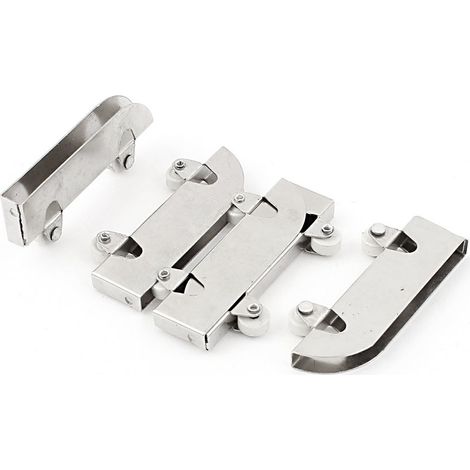 rodillos dobles de acero inoxidable de 5 mm para puertas correderas de cristal (1/2)
