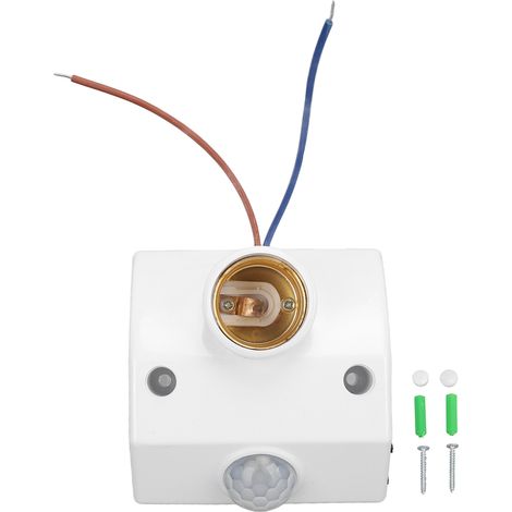 Ortviai Support de Lampe E27 avec Capteur PIR pour Détection de Mouvement – Automatique, Économie d’Énergie, 90-240 V