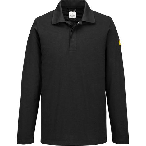 Polo a Maniche Corte Esd - Taglia M - Nero - Portwest