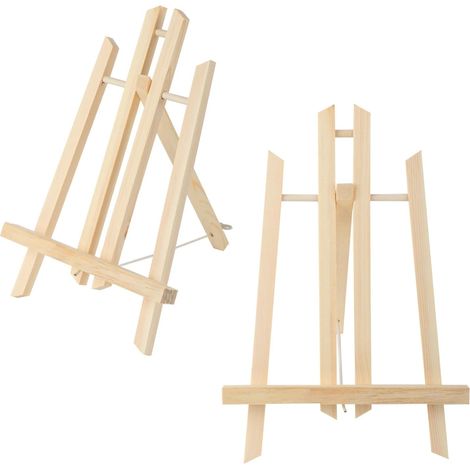 2 Chevalets de Table Bois, 28x19cm,pour Peinture (1/5)
