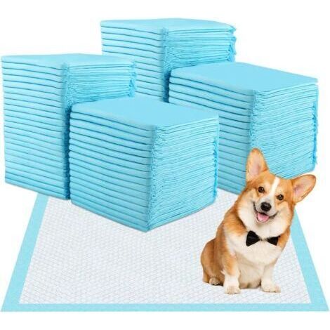 40 Pièces Alaise pour Chien, 60 × 60cm Tapis Absorbant Chien, Tapis de Propreté Bebe avec 6 Couches de Conception Etanche, Capable D'absorber Rapidement l'humidité pour Prévenir