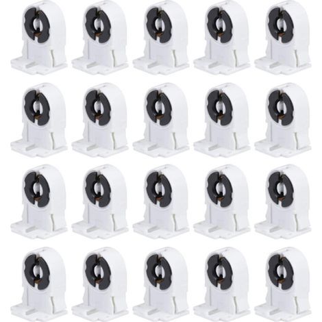 Douilles pour tubes LED - Douille T8/G13 - Compatible avec les lampes fluorescentes LED - Lot de 20 (1/5)