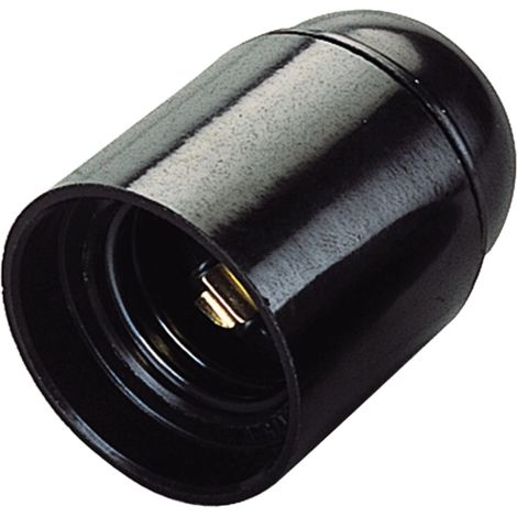 poly pool - portalampada e27 corpo liscio nero