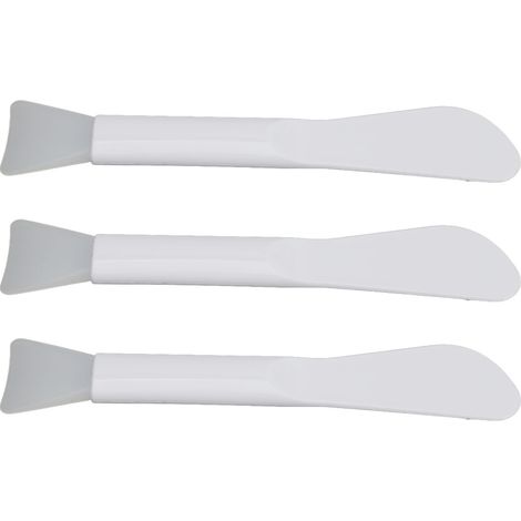 Lot de 3 pinceaux double tête pour masque visage, silicone doux lavable, design ergonomique, applicateur de masque pour esthéticiennes et femmes. (1/5)
