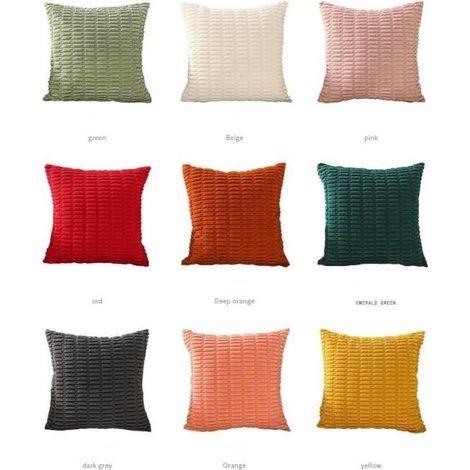 2x Taies d'Oreiller Carrées Housse de Coussin de Mode Chaise Lit Canapé Décor 45x45cm (1/2)
