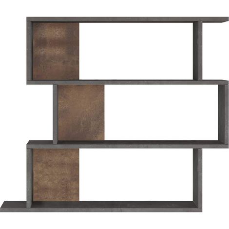 Wandregal Rebecca Mobili Dalrae 88x104x27 Spanplatte Betongrau Modern