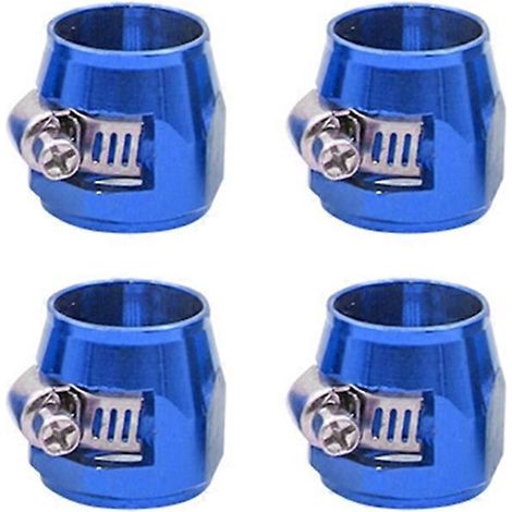 AN4 AN6 AN8 AN10 AN12 Ölfinish-Schraubstöcke, Kraftstoffschlauchschellen, Leitungsverschraubungen - AN10 Blau, Hochleistungs-Schlauchschellen. (1/4)