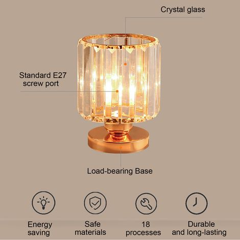 Ortviai Applique murale en cristal moderne – Lustre doré design nordique pour couloir, entrée, salle de bain ou balcon (E27, sans ampoule)