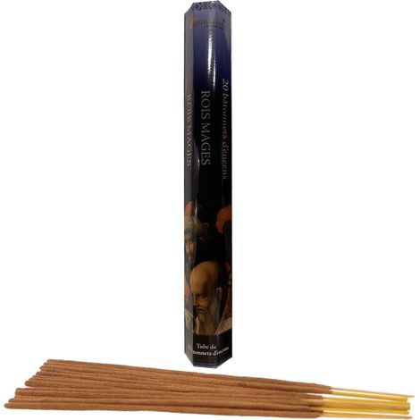 20 Bâtonnets d'encens aromatika Rois Mages Oliban Benjoin Myr (1/2)
