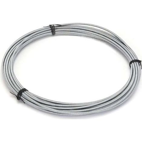 Funda metálica reforzada para cable flexible de alambre de piano Ø 4,8 mm – Longitud 1 metro – Para cortacéspedes y tractores autopropulsados – Mantenimiento de jardines (1/2)