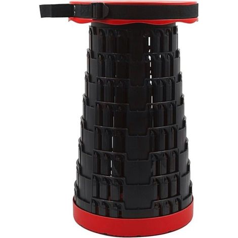 Taburete Plegable Rojo Carga Máxima 250 kg Altura 45 cm Asiento Ø25,5 cm Polipropileno (1/4)