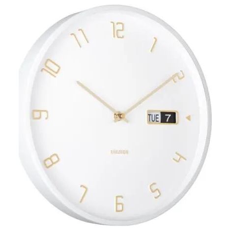 Orologio da Parete Karlsson DATA FLIP Bianco 30 cm (1/3)
