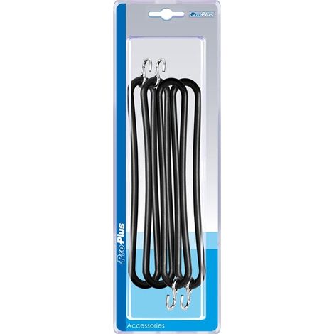 Attache en caoutchouc 200 mm avec crochet en s 4 pieces sous blister (1/5)