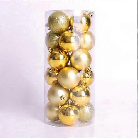 Luxora Lot de 24 boules de Noël à paillettes, décorations à suspendre avec corde, sapin de Noël et décorations de fête, décoration pour la maison et la chambre