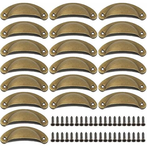 BEBUSINGOTO 20 stücke Shell Form Innen Tür Griff Vintage Schrank Tür Knopf Geschenk