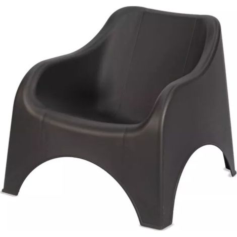 poltrona da esterno "nuvola" in polipropilene antracite 79x81x71 cm