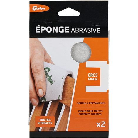 Gerlon Set di 2 spugne abrasive per levigare grano grosso Made in France ADSEGR Neutre