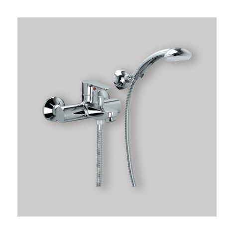 Paffoni Blu series mitigeur bain externe avec inverseur BLU023CR Chromé - Laiton (1/5)