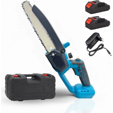 Motosierra eléctrica de 8" con doble batería de 48V y maletín. (1/5)