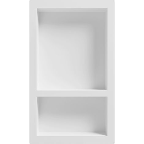 Mexen X-Wall-S Nischenregal SMC mit Flansch 68,6 x 40,7 cm, weiß - 1901694109 (1/2)