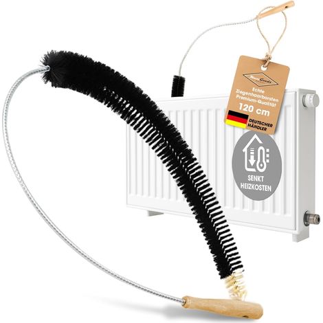 Brosse Radiateur - 120 cm - Poils De Chèvre - Nettoyage Profond - Acier Inoxydable - Pour Chauffage Central (1/5)