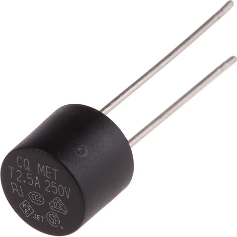 Fusible non réarmable filaire RS PRO, Sortie Radiale, 2.5A 250V