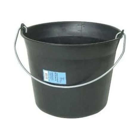 Vinmer cubo de albañil negro 11 litros robusto y práctico