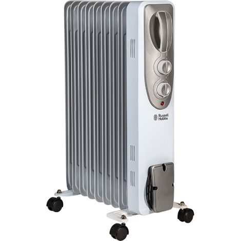 Russell Hobbs RHOFR5002 2kW Oil Filled Radiator 9 Fin, White (1/4)