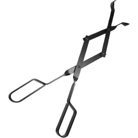 Pince à bûches en fonte robuste de 66 cm pour cheminées - Accessoire pour intérieur et extérieur - Outil de manipulation du bois de chauffage (1/4)