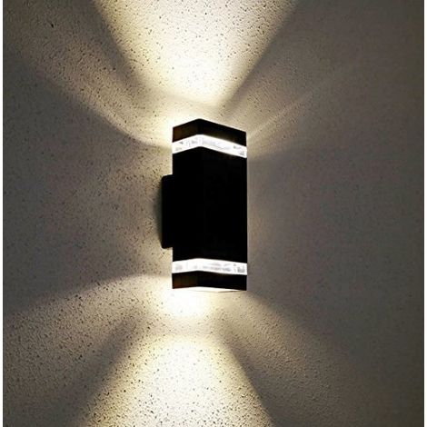 Applique Murale Interieur/Exterieur Lumière led de poteau de porte de couloir de cour de mur Applique imperméable pour Salon Chambre (E27 lumière blanche)