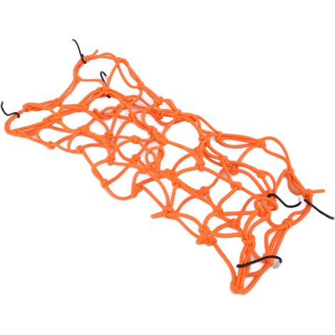 Filet en latex pour casque de moto, compatible avec véhicules électriques, voitures de sport et véhicules tout-terrain (orange)