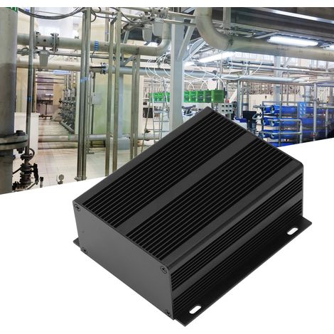 Boîtier en alliage d'aluminium noir sablé de 53 x 116 x 130 mm, circuit imprimé, coque en aluminium avec base (1/5)
