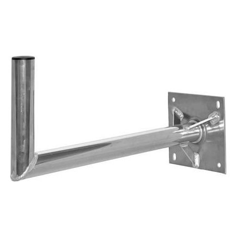 A.S. Sat 10070 Support Mural en Aluminium Aspect Acier Inoxydable 70 cm Distance au Mur TÜV avec verstrebung
