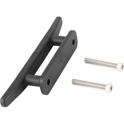 Enowelir Taquet amarrage,Taquet Bateau,Tbe 6.5" Taquet d\'amarrage Taquet Replacement pour Bateau canot mouillage Pont Nylon Noir, 2 Trous Base Anchor Ouvert avec vis (1/4)