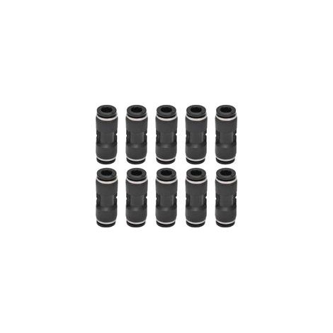 Lot de 10 raccords pneumatiques droits à emboîter pour tuyaux, accessoires pour compresseur d'air, 12 mm (1/5)