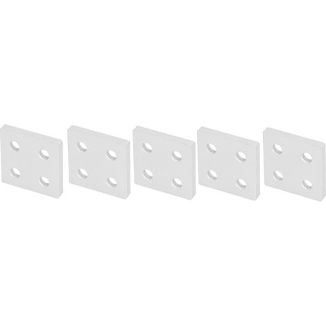 5 pièces Embouts de profilé en aluminium, plaques de recouvrement en alliage métallique, pièces mobiles linéaires 4040 à double rainure, argent