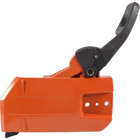 Couvercle embrayage tronçonneuse Compatible avec HUSQVARNA 61 66 266 268 272, couvercle latéral chaîne et frein orange en plastique (1/5)
