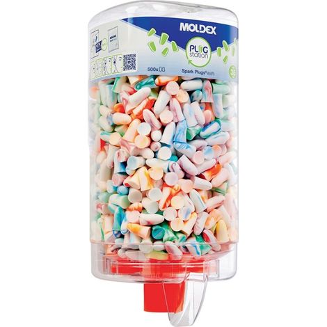 Distributore di protezioni auricolari 785001 Spark Plugs® MoldexStation con 500 PA