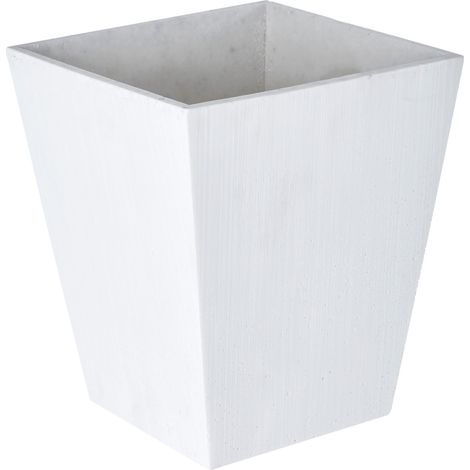 Premier Housewares White Polyresin Square Edged Vase