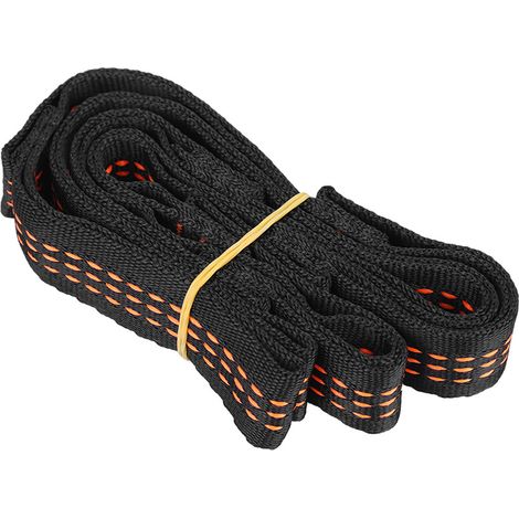 Sangle d'extension pour hamac, yoga aérien, camping en plein air, 1 m, 6 boucles (orange) (1/5)