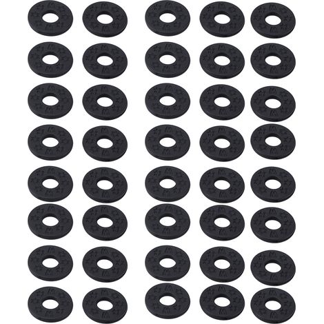 40 rondelles de blocage antidérapantes en PE pour sangles de guitare et de basse, de rechange (1/5)