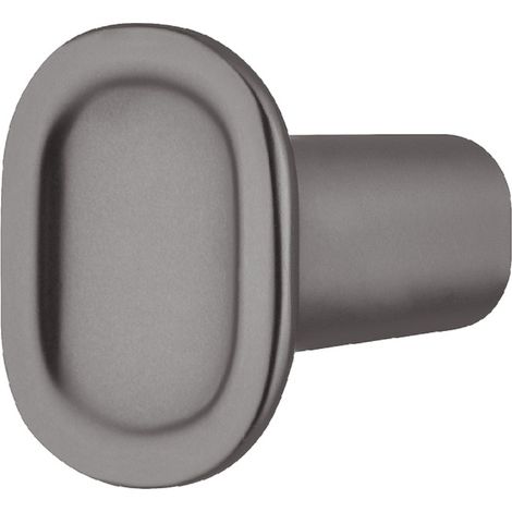 Bouton de meuble style moderne design en alliage zingué 24x29mm Placard Tiroir Porte Poignée, aspect titane mat (1/3)