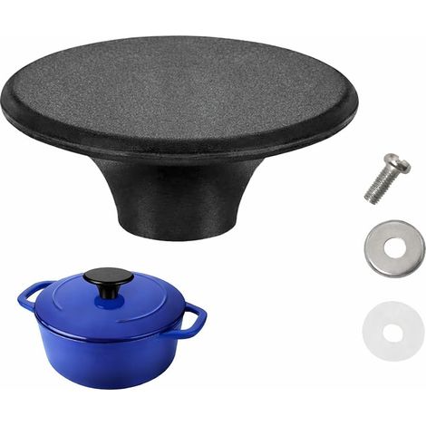 Set of 2 Universal Saucepan Lid Knobs, Heat Resistant Replacement Handle for Cast Iron Casserole and Pan, Fits Most Lids (1/5)